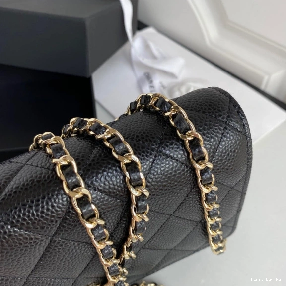 First Bag Ru CHAIN CAVIAR EDITION WALLET NEW CHANEL 0815